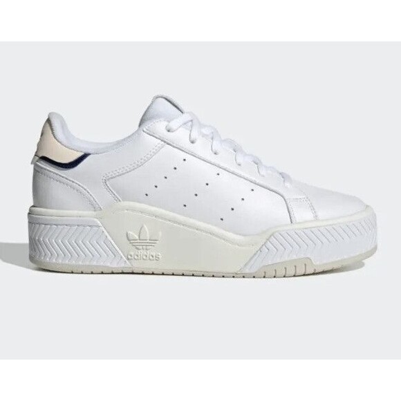 Adidas Originals Court Tourino Shoes Women\'s Size 9.5 Bold White Ivory Platform